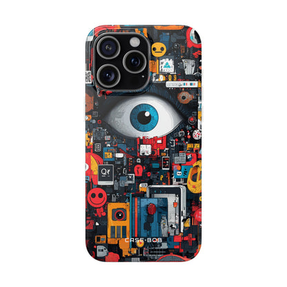 Digital Eye Blue iPhone 15 Pro Max Case - Soft