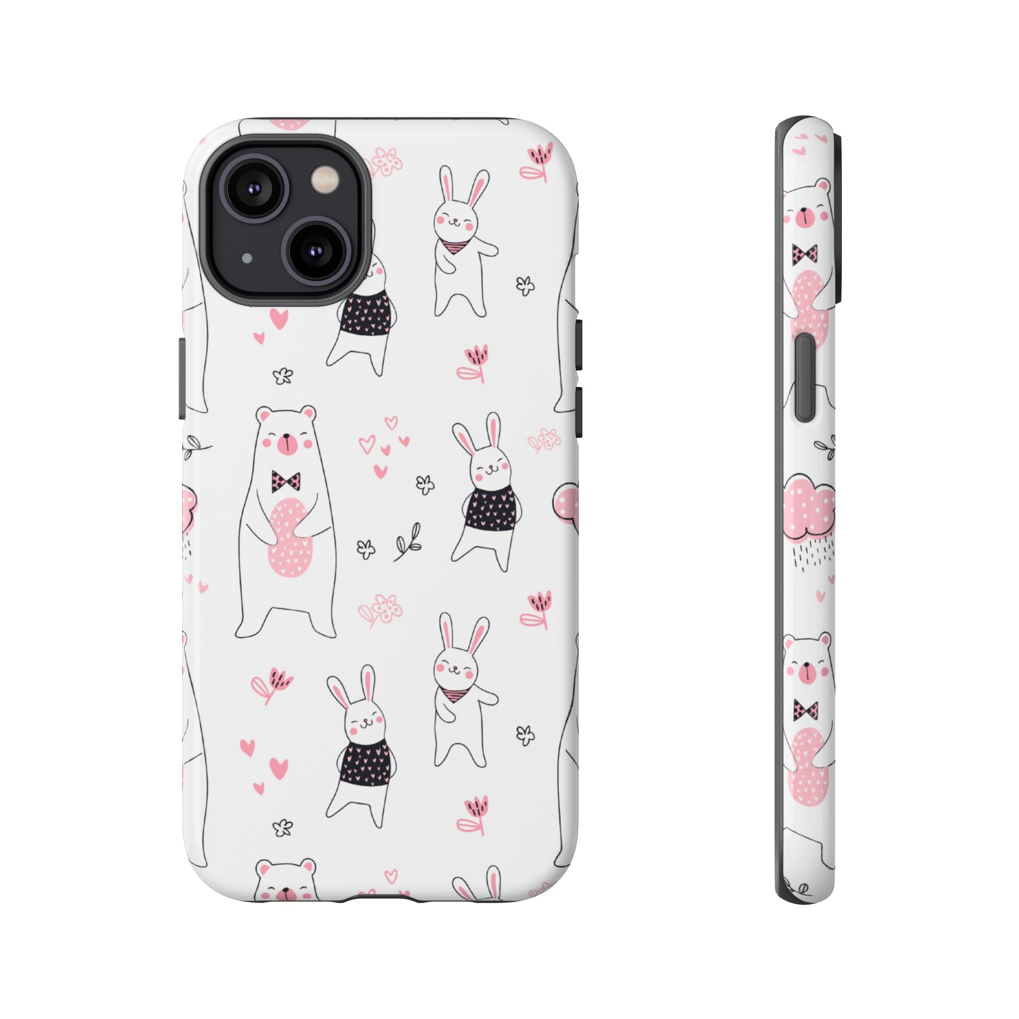 Bears Dance Playfully - iPhone Case