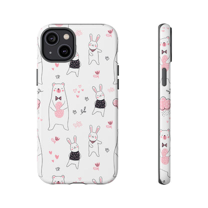 Bears Dance Playfully - iPhone Case