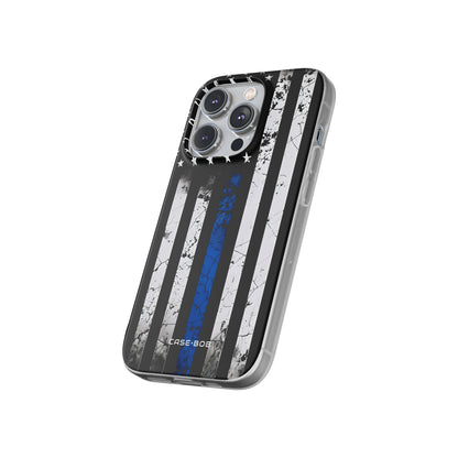 Blue Stripe Flag iPhone 14 Pro Case - Soft
