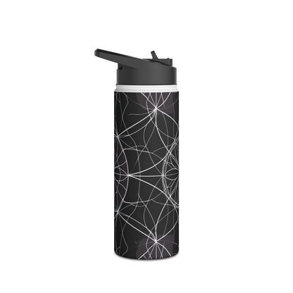 White Mandala Radiance - Stainless Steel Water Bottle