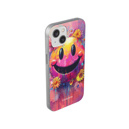 Smiley Bloom iPhone 14 Case - Soft