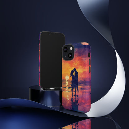 Seaside Sunset Embrace - Protective Phone Case