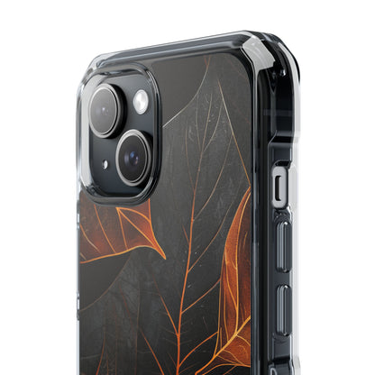 Autumn Leaf Elegance iPhone 15 - Clear Impact Phone Case