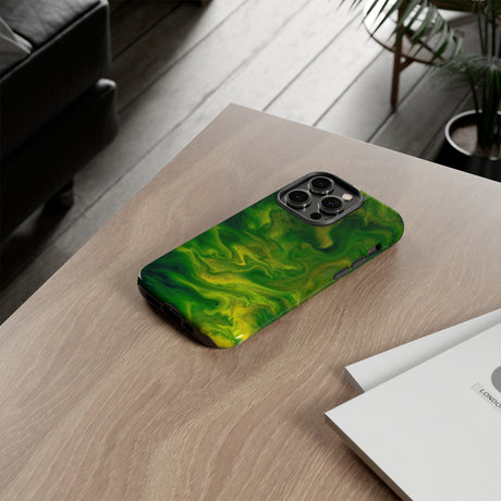 Green Smoke Ink Art iPhone Case (Protective) Phone Case