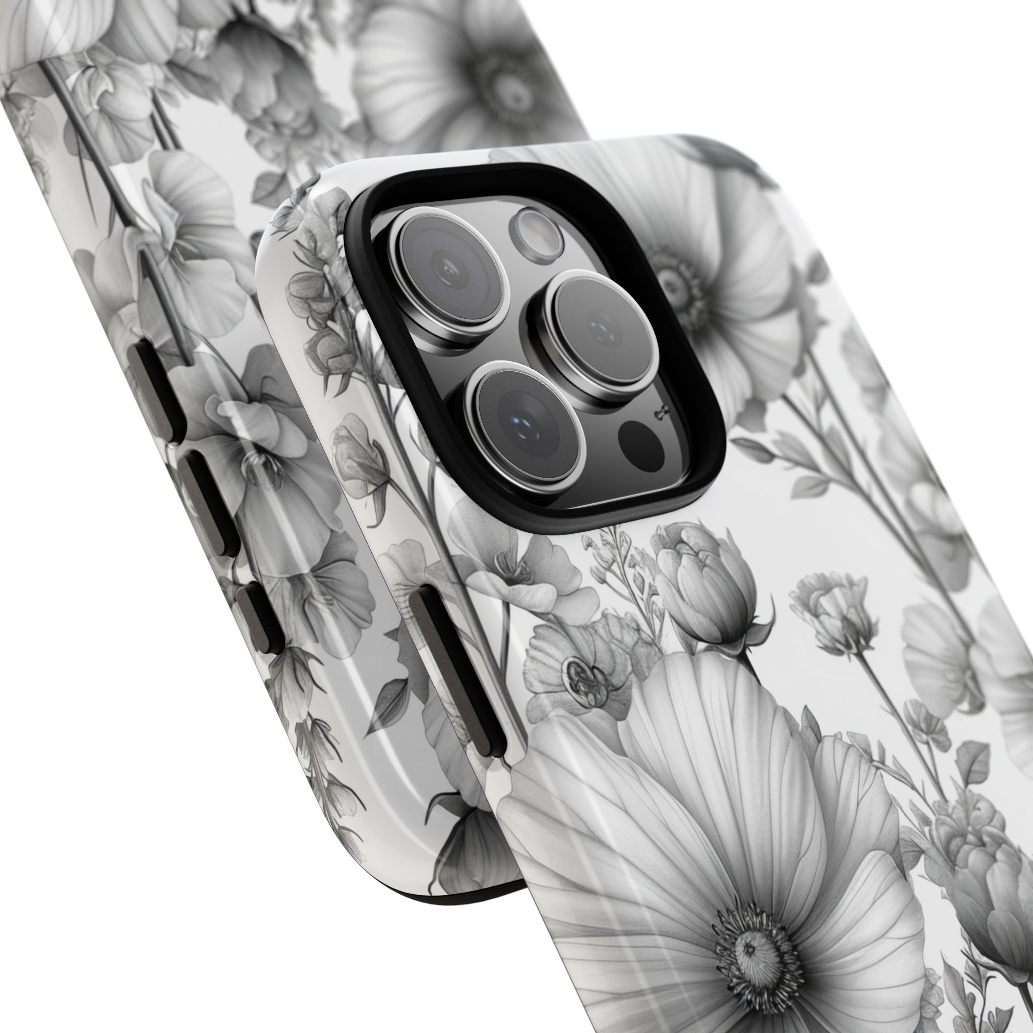 Grayscale Botanical Elegance - for iPhone 16