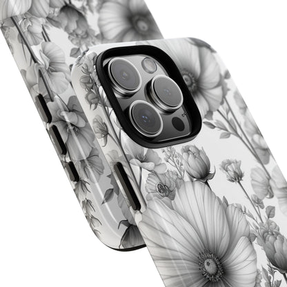 Grayscale Botanical Elegance - for iPhone 16