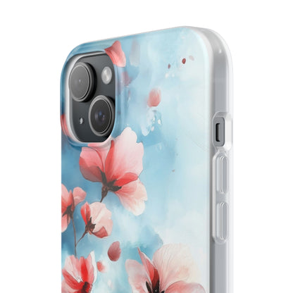 Pink Blossom Drift iPhone 15 Plus Case - Soft
