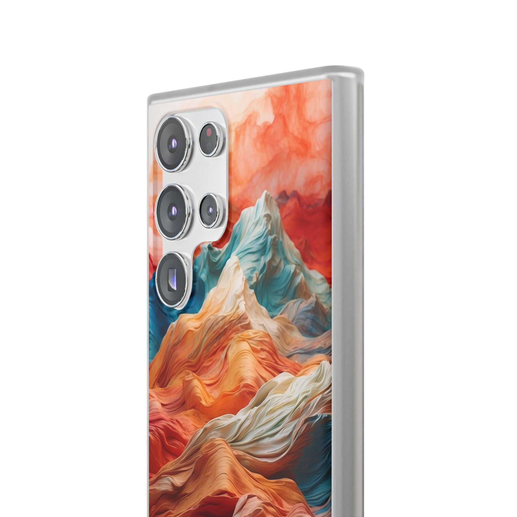 Fabric Peaks Cream Samsung S23 Ultra Case - Soft