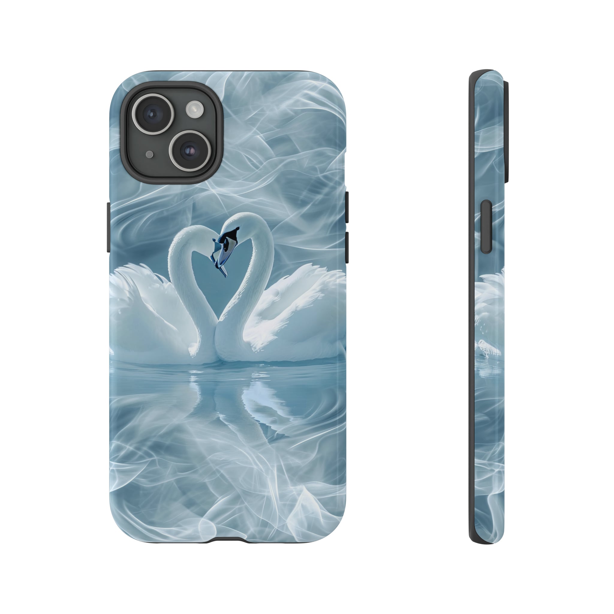 Swan Pair Ribbon Grace - Protective Phone Case