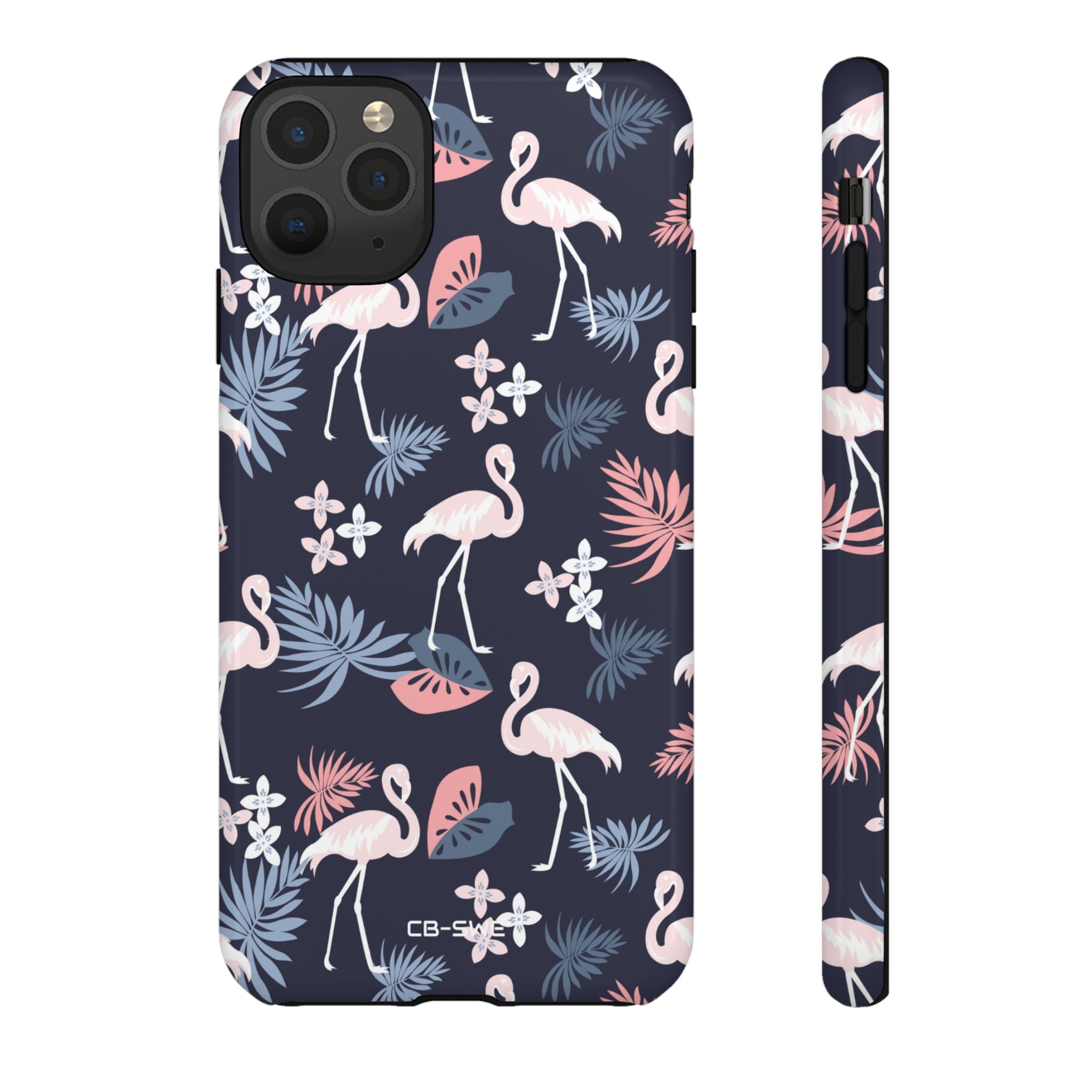 Flamingos Dance Playfully - iPhone Case
