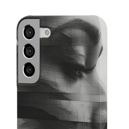 Abstract Glitch Portrait | Slim Phone Case for Samsung