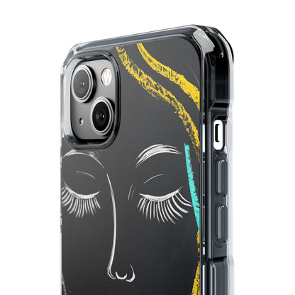 Vivid Minimalist Portrait iPhone Case - Impact