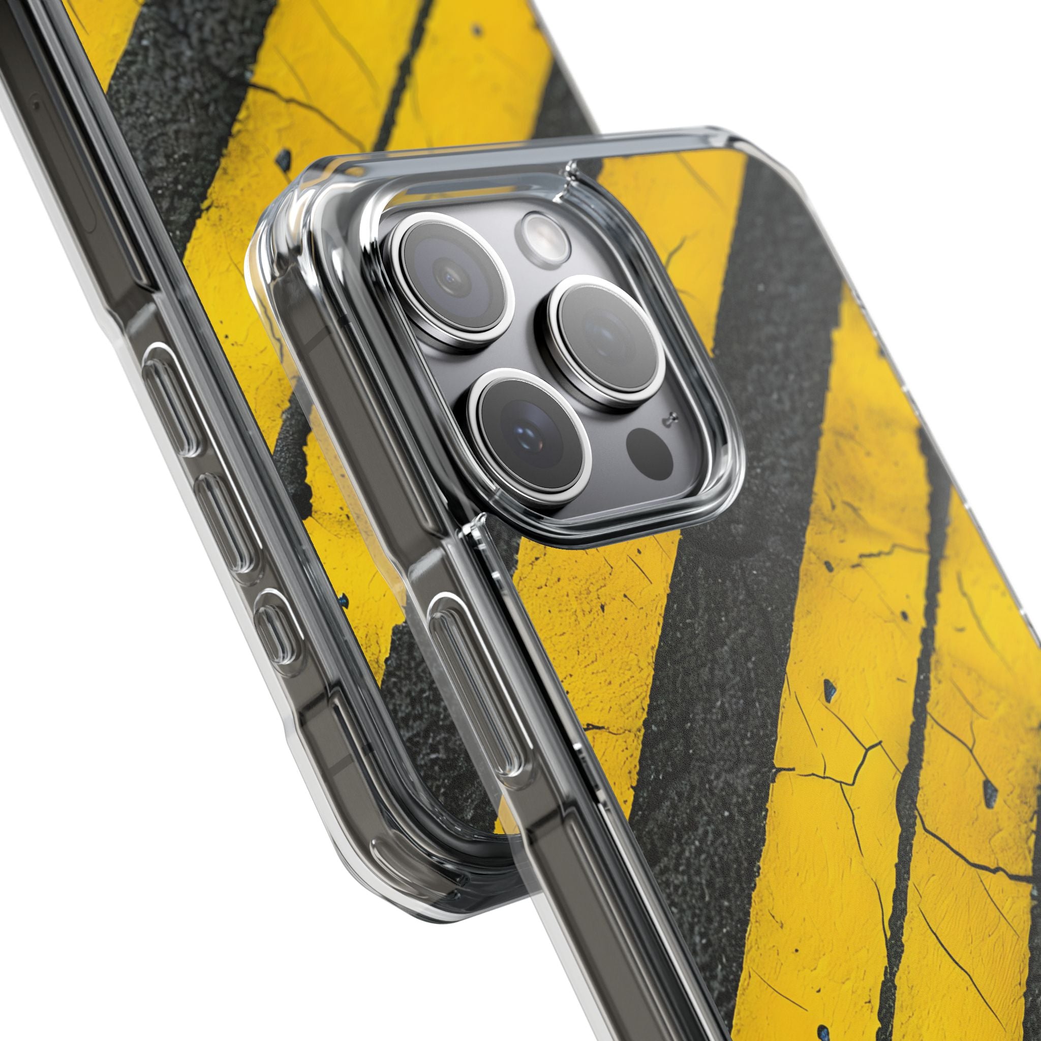 Yellow Stripe Distress iPhone 15 Pro Max Case - Impact