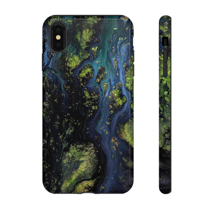 Blue Cosmos Ink Art iPhone Case (Protective) iPhone XS MAX Glossy Phone Case