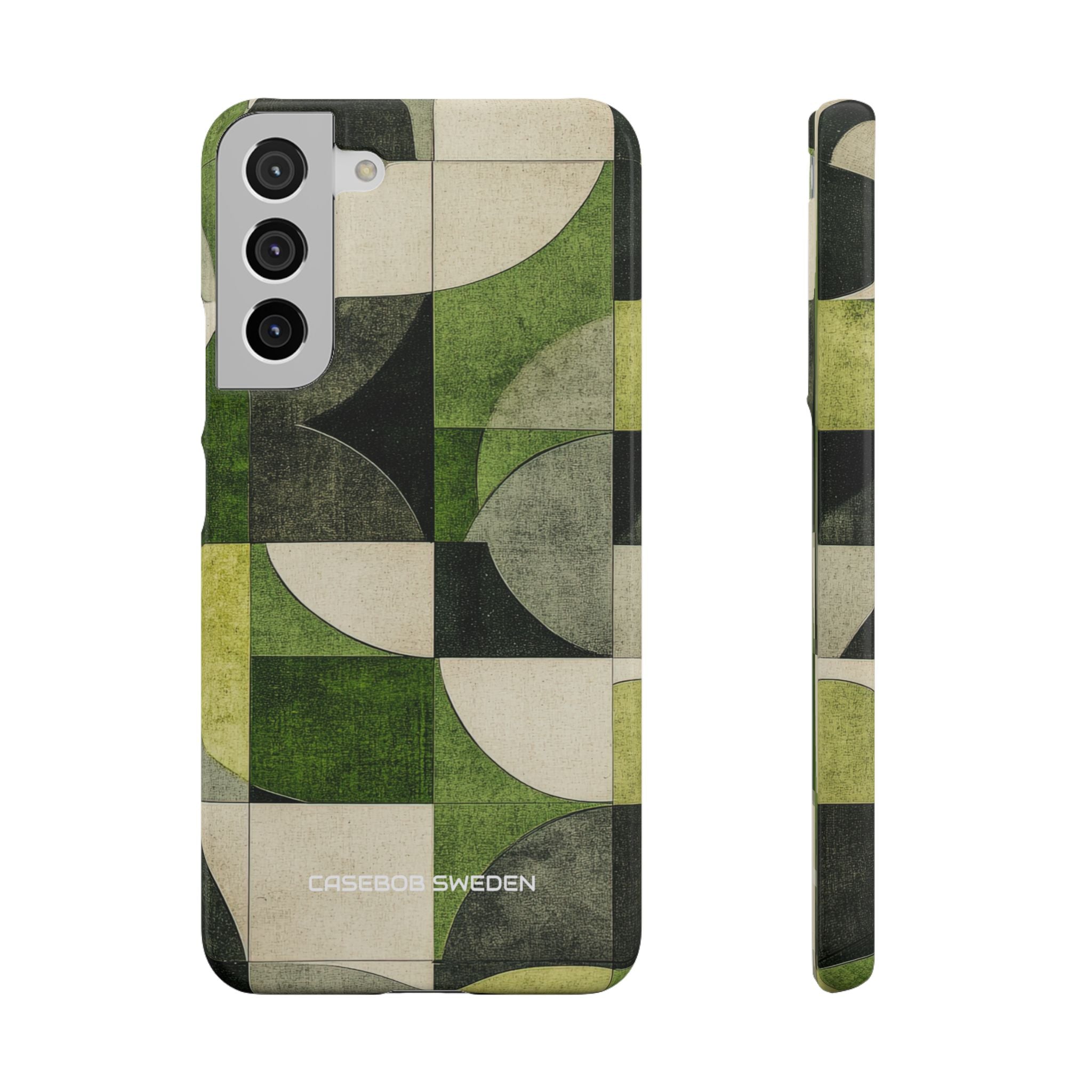 Green Geometric Harmony - Slim Samsung S22 Phone Case