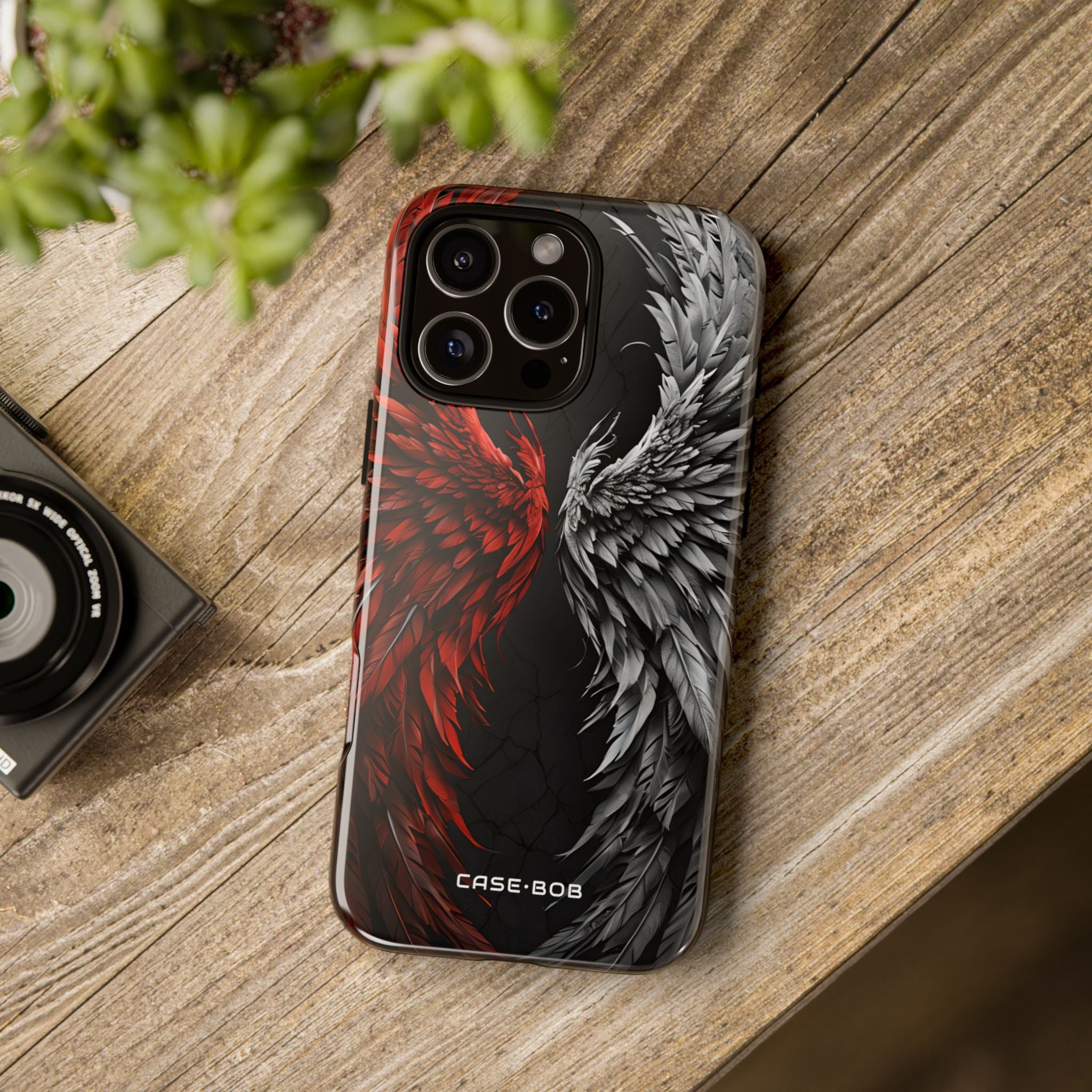 Crimson White Wings iPhone 16 Pro Max Case - Tough