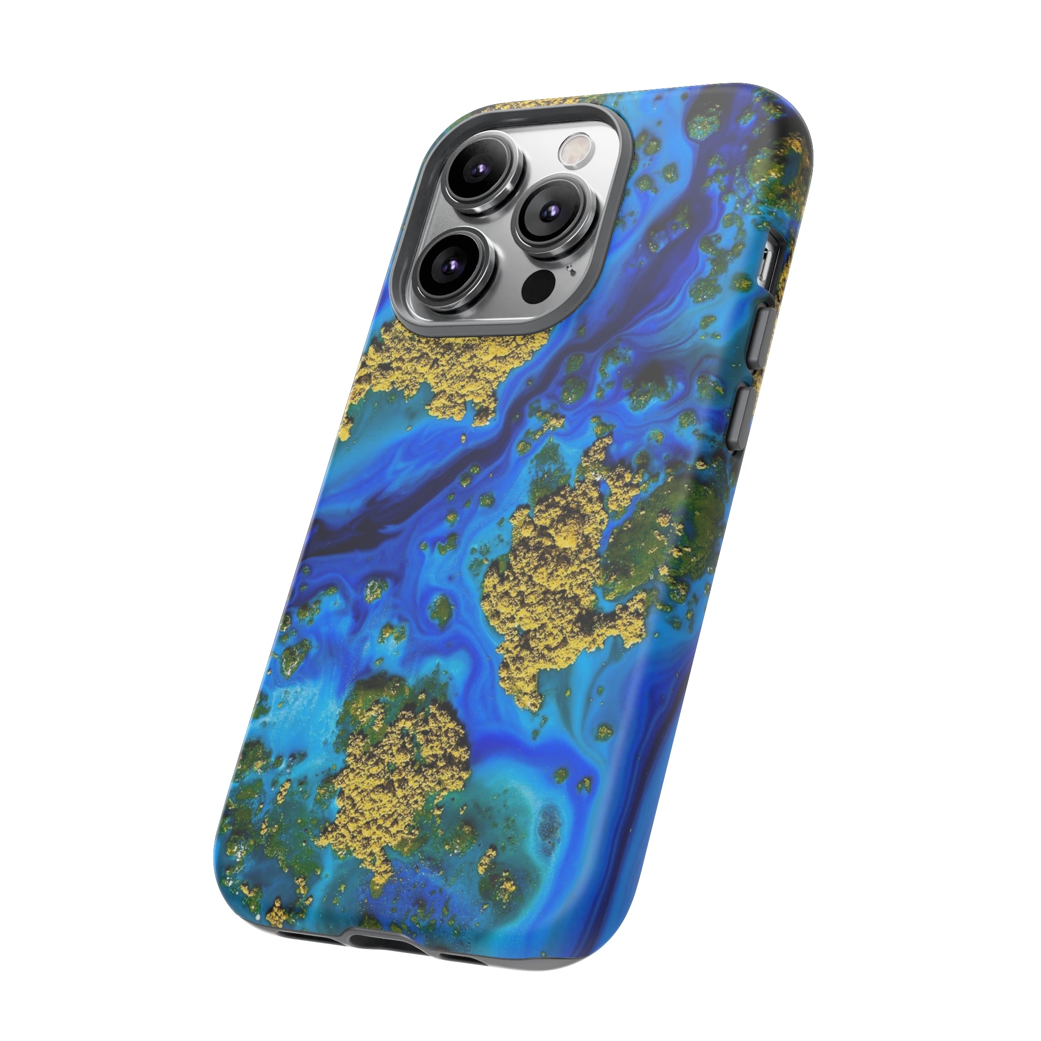 Blue Clear Ocean Ink Art iPhone Case (Protective) Phone Case