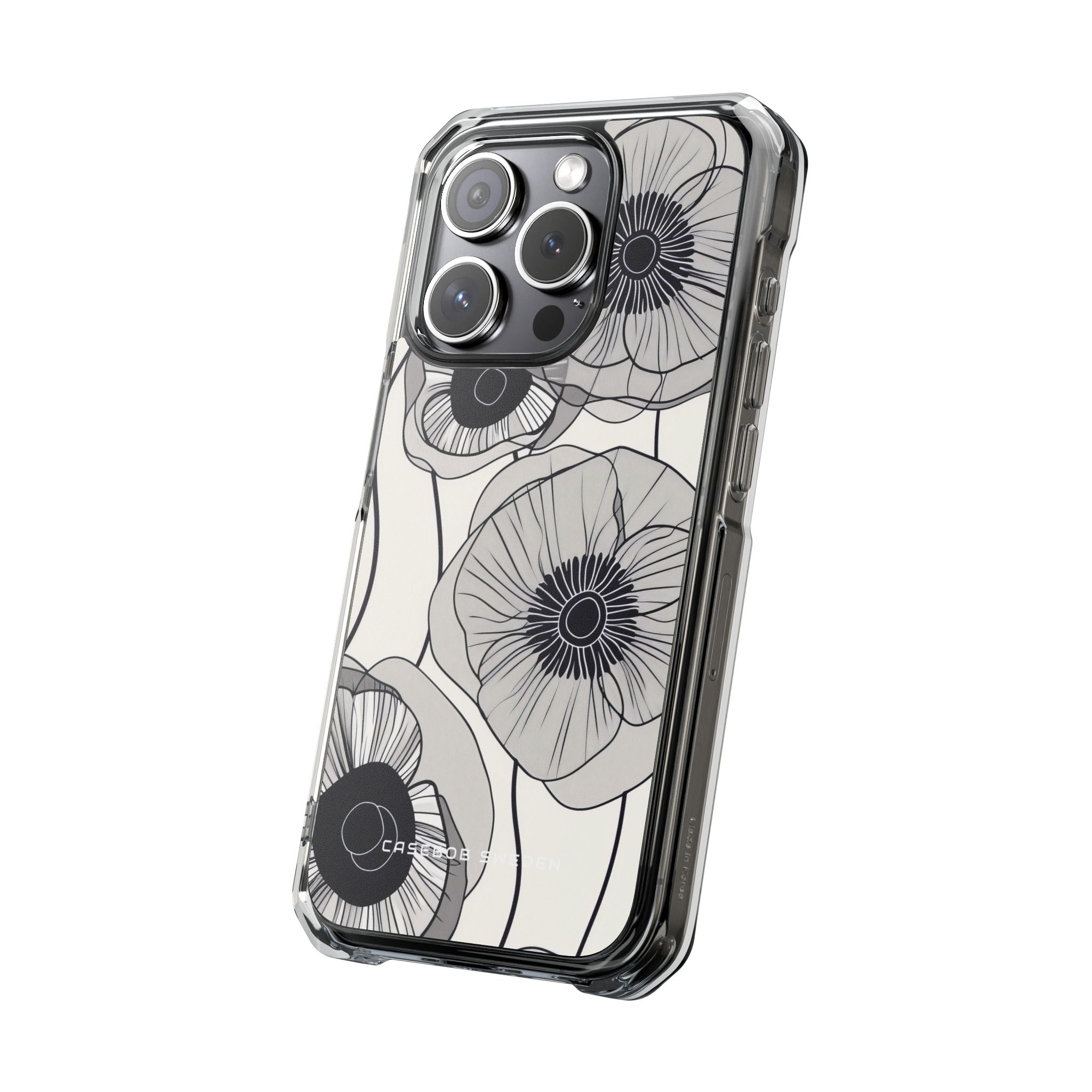 Modern Minimalist Flowers iPhone 15 - Clear Impact Phone Case