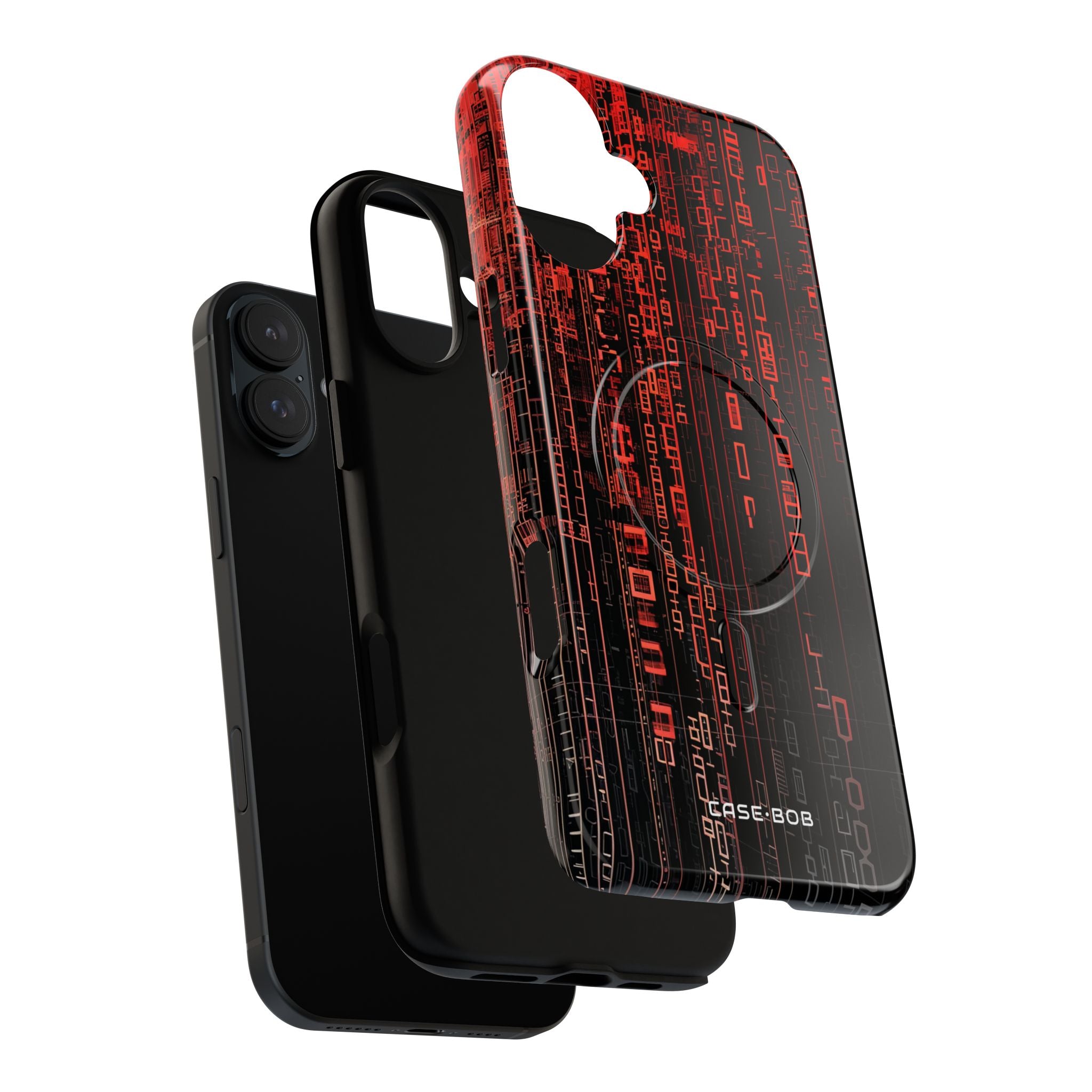 Crimson Glyphs iPhone 16 Plus Case - Tough+