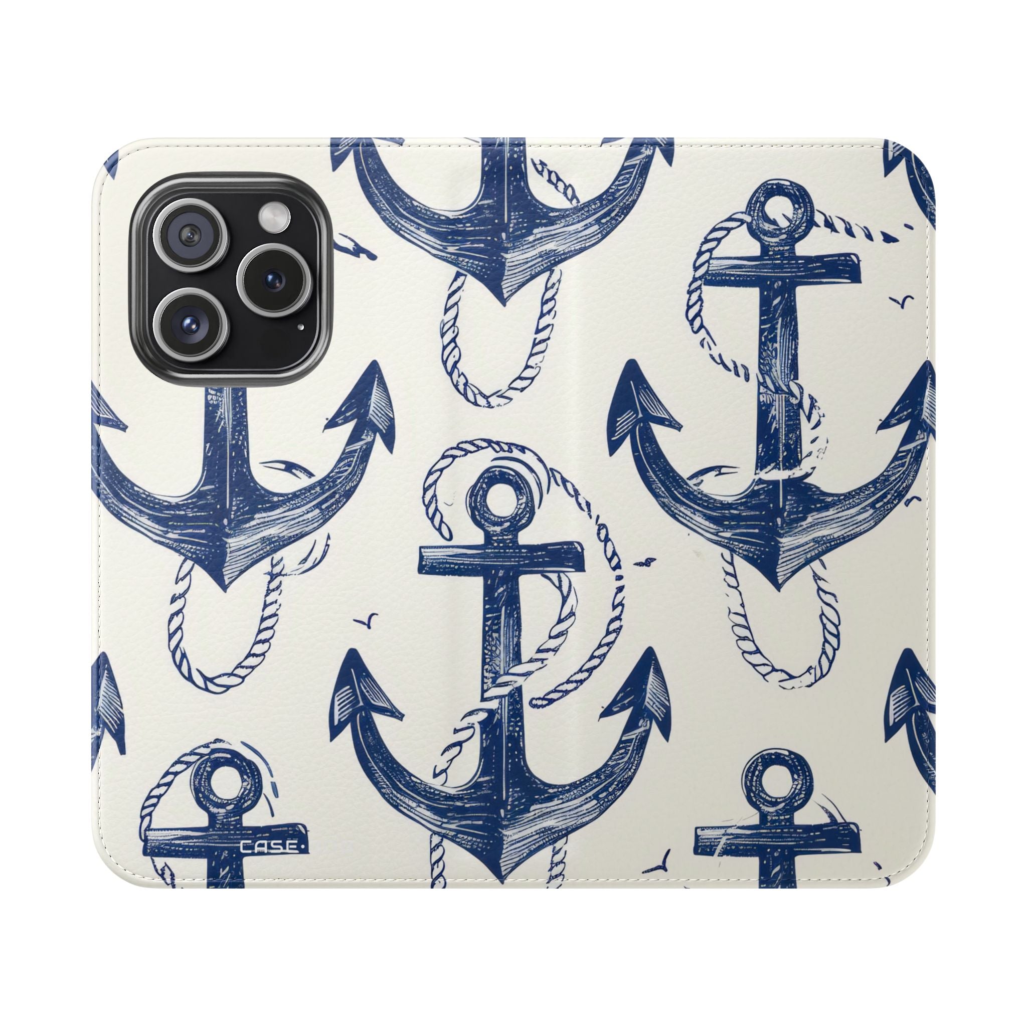 Blue Anchor Breeze - iPhone 15 Pro Case - Wallet