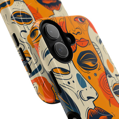 Tangled Faces Sunset iPhone 17 Case - Tough+