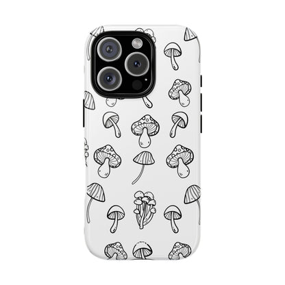 Mushroom Line Play - iPhone Case