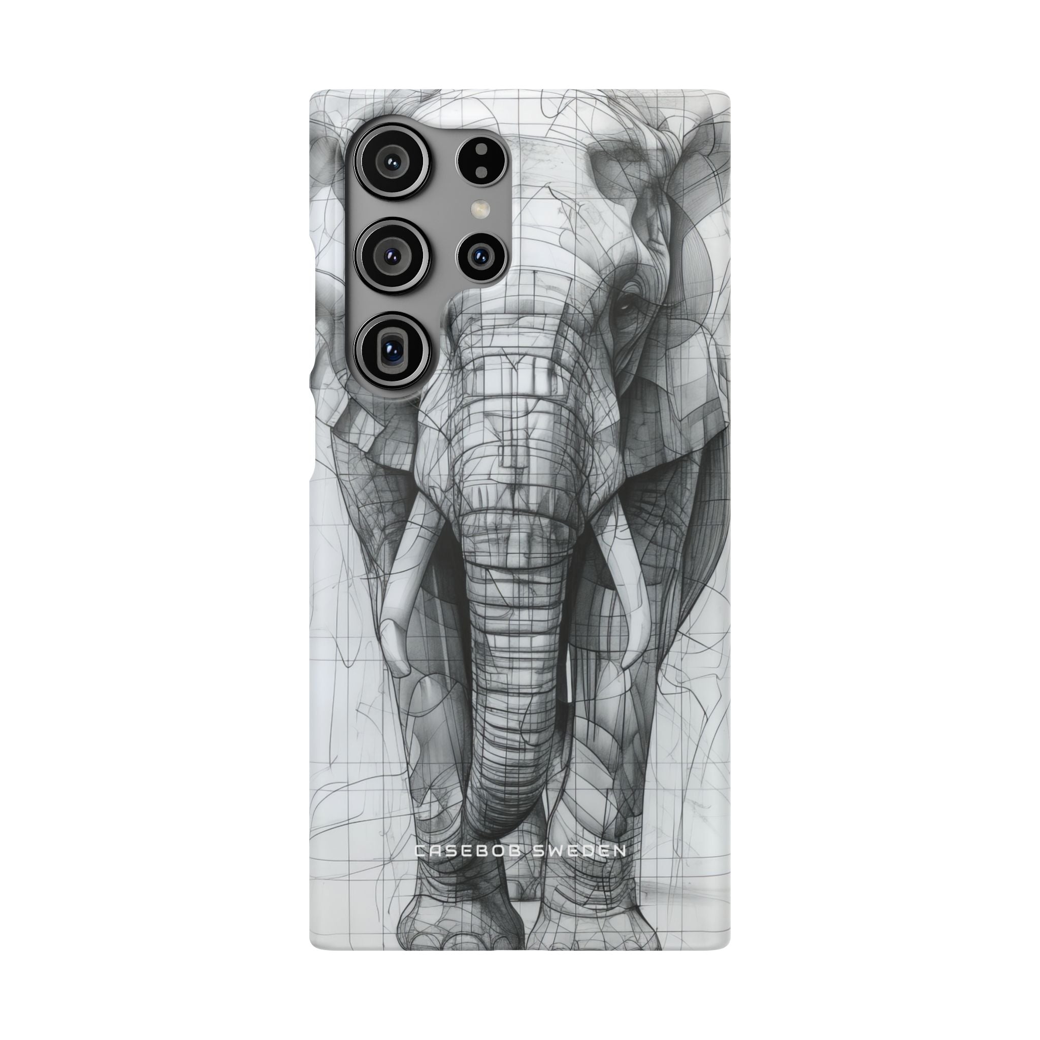 Elephant Line Geometry Samsung S23 - Slim Phone Case