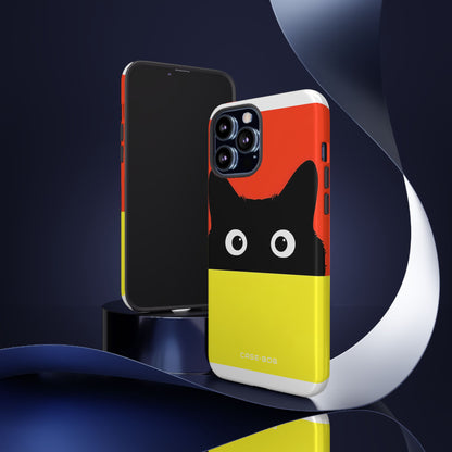 Peekaboo Cat Crimson iPhone 13 Pro Max Case - Tough