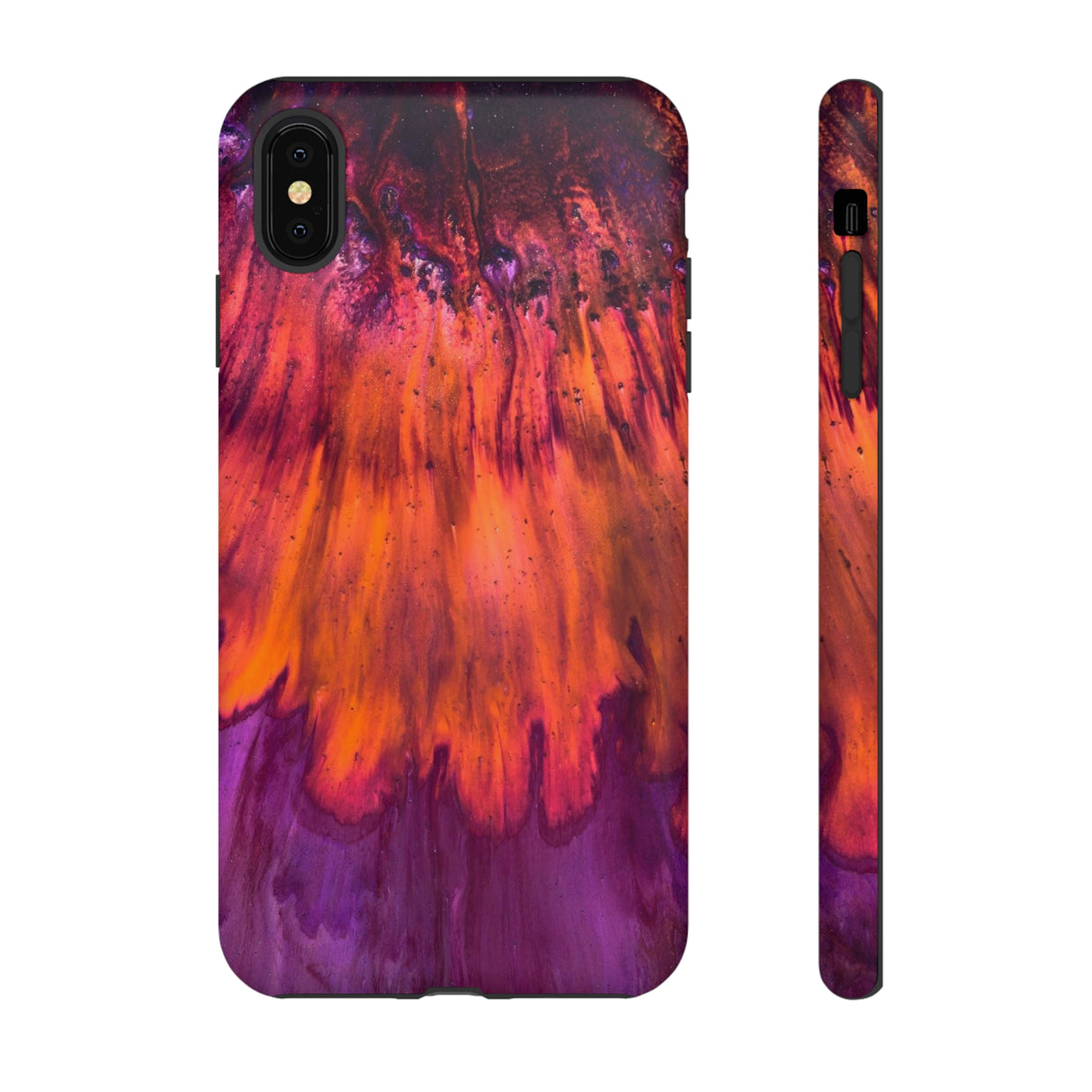 Orange Flow Ink Art iPhone Case (Protective) iPhone XS MAX Matte Phone Case