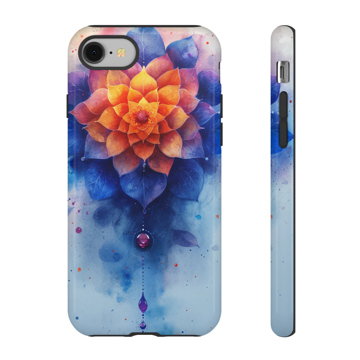 Blue Rose Mandala Serenity - Protective Phone Case