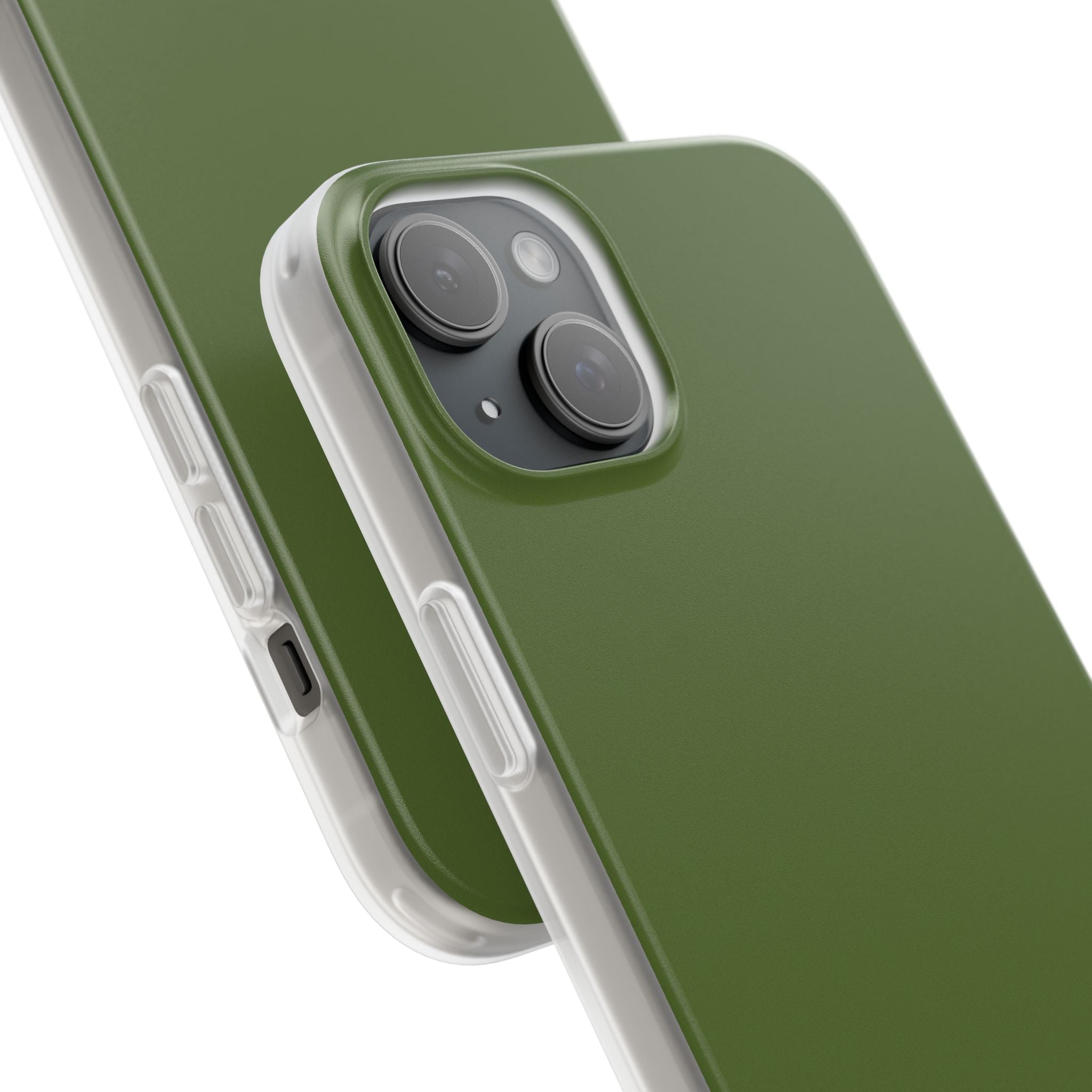 Dark Olive Green iPhone 15 - Flexi Phone Case