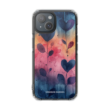 Watercolor Heart Art - Clear Impact iPhone 15 Phone Case