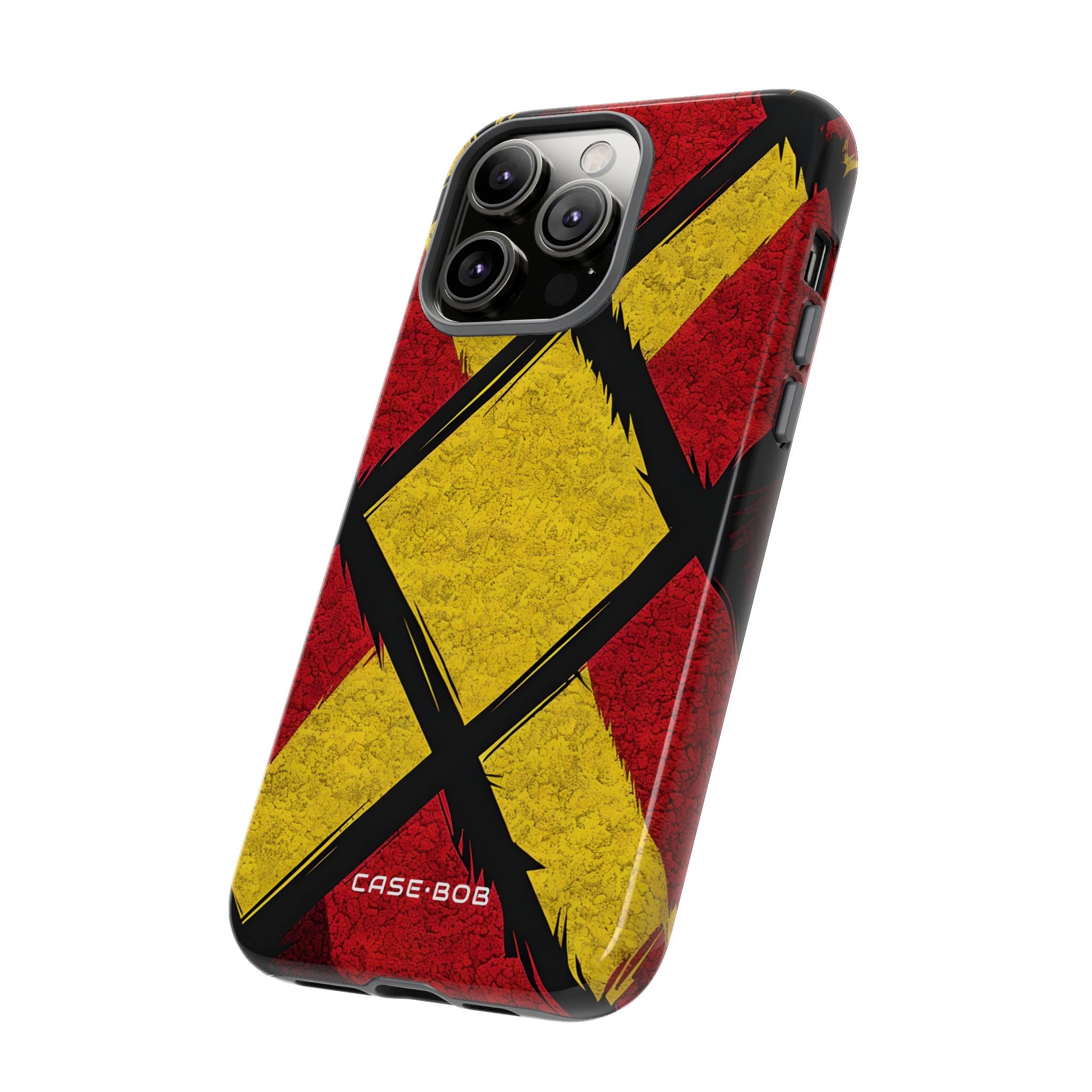 Cracked Diamond Grid iPhone 14 Pro Max Case - Tough