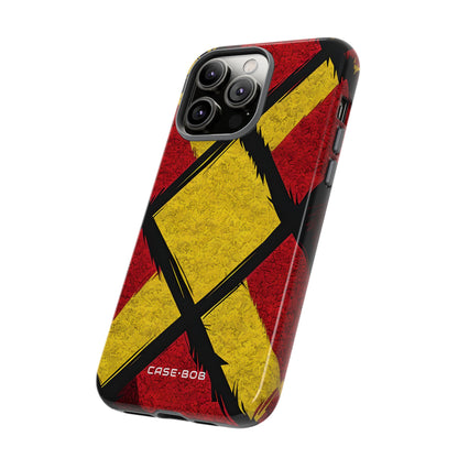 Cracked Diamond Grid iPhone 14 Pro Max Case - Tough