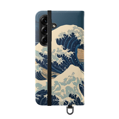 Cresting Navy Wave - Samsung S25 Case - Lompakkokotelo