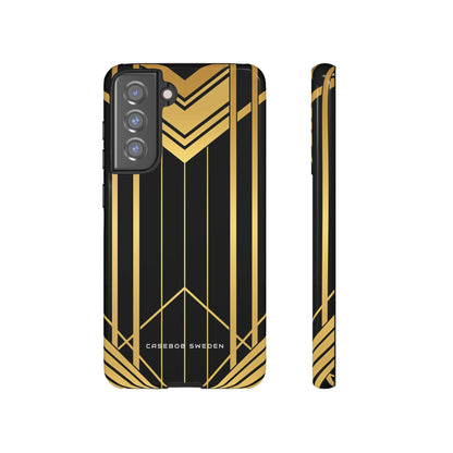 "Golden Art Deco Symmetry in Geometric Elegance"  Samsung S21 - Tough Phone Case