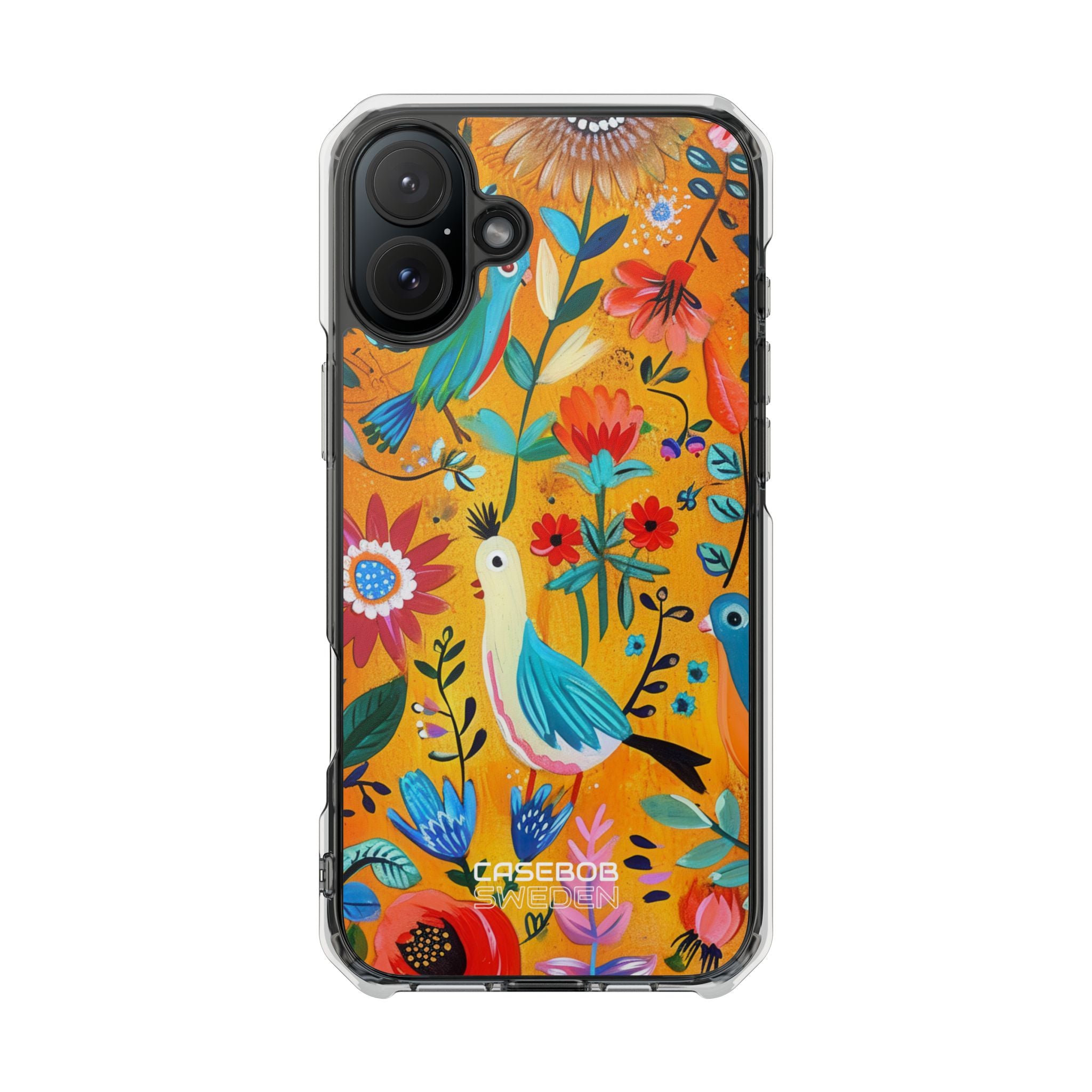 Whimsical Birds Garden iPhone 16 - Impact Clear+