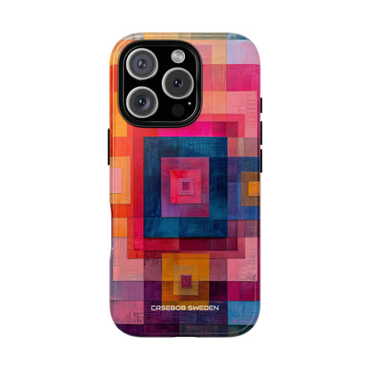 Vibrant Geometry - Tough iPhone 16 Phone Case