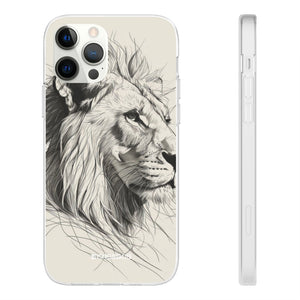 Majestic Linework Lion | Flexible Phone Case for iPhone