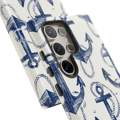 Navy Anchor Loop Samsung S24 Ultra Case - Tough