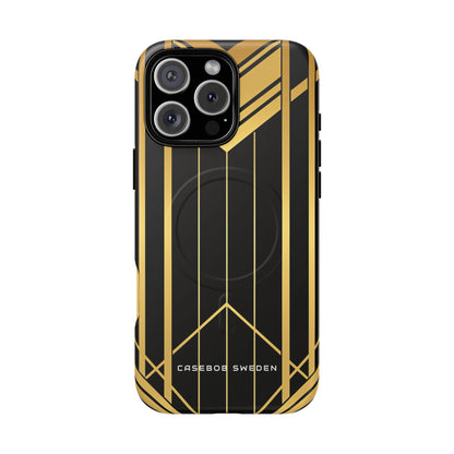 "Golden Art Deco Symmetry in Geometric Elegance" iPhone 16 | Tough+ Phone Case