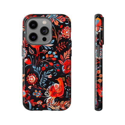 Slavic Myth Firebird & Domovoi - Protective Phone Case