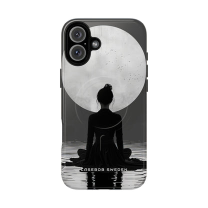 Zen Serenity Moon Reflection iPhone 16 | Tough+ Phone Case