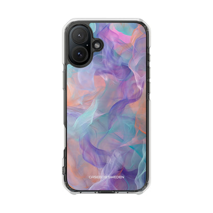 Dreamy Teal Flow - Clear Impact iPhone 16 Phone Case