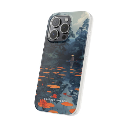 Tranquil Lotus Reflections iPhone 15 - Flexi Phone Case