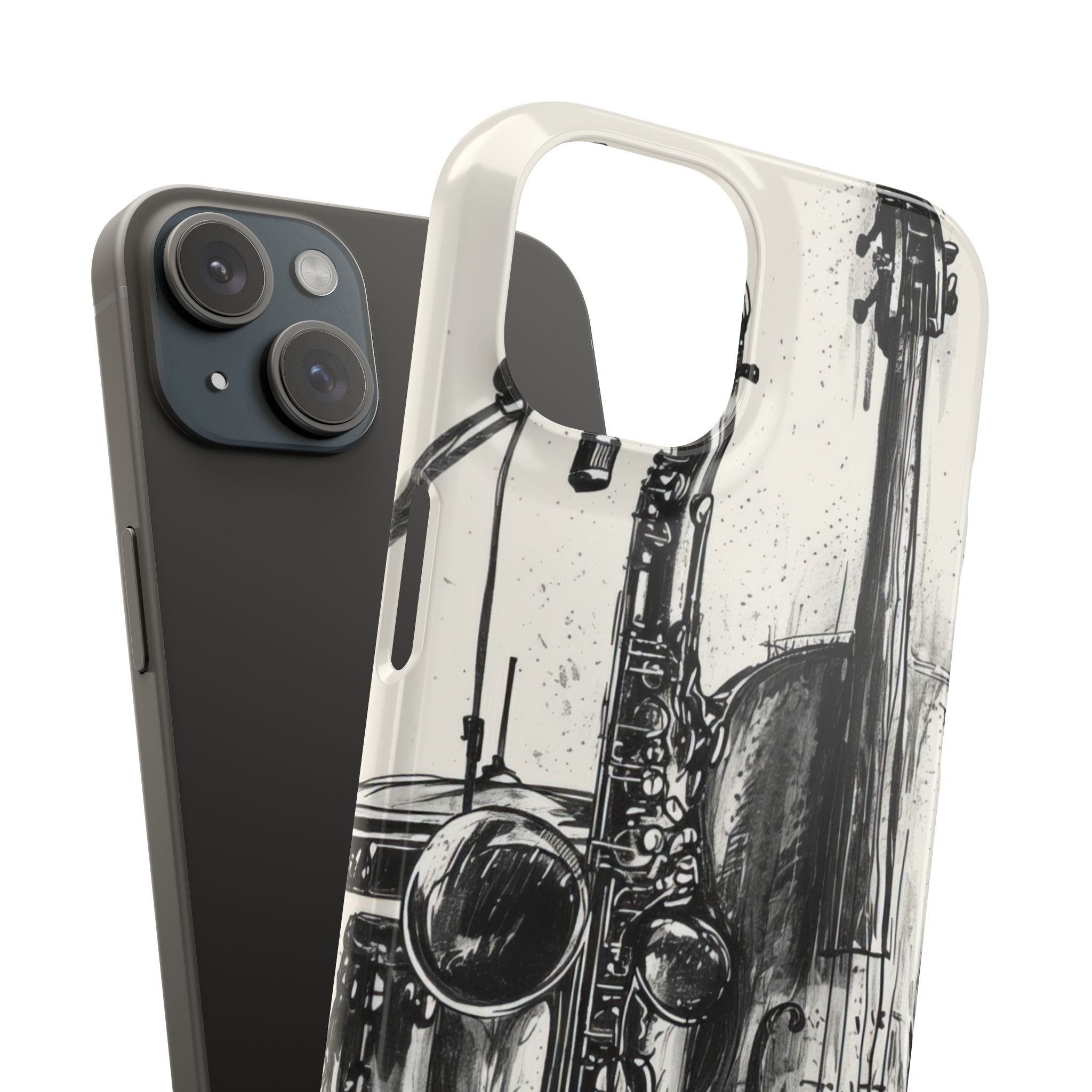 Jazz Instrument Line Symphony iPhone 15 - Slim Phone Case