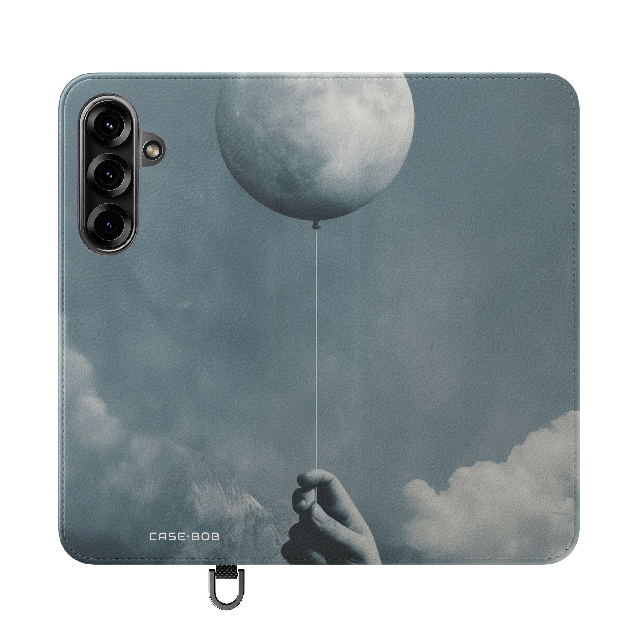 Moon Balloon Blue - Samsung S25+ Case - Wallet