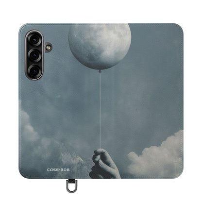 Moon Balloon Blue - Samsung S25+ Case - Wallet