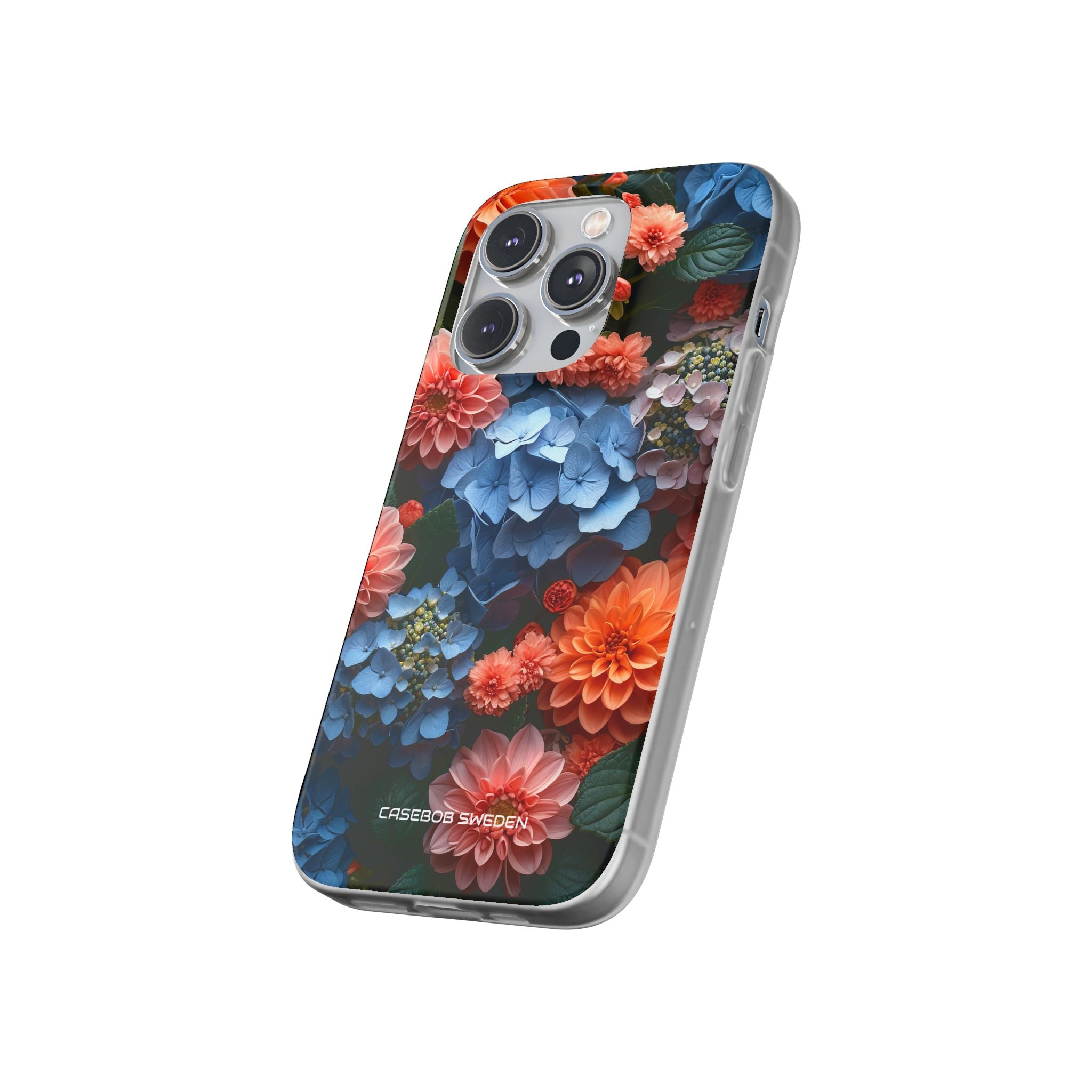 Blue Floral Bliss - Flexi iPhone 14 Phone Case